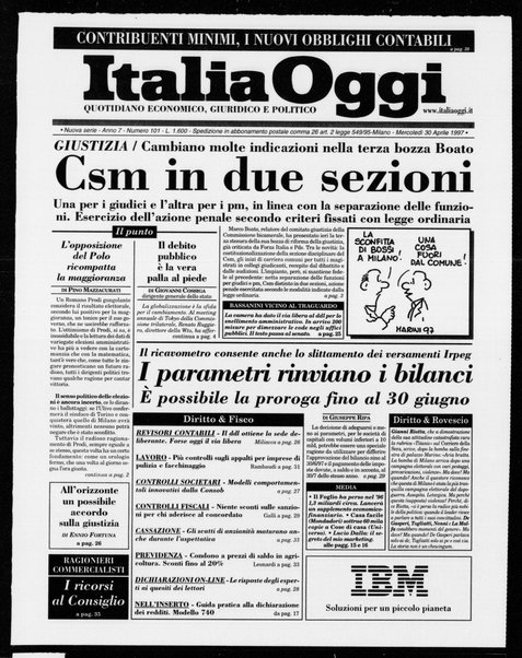 Italia oggi : quotidiano di economia finanza e politica